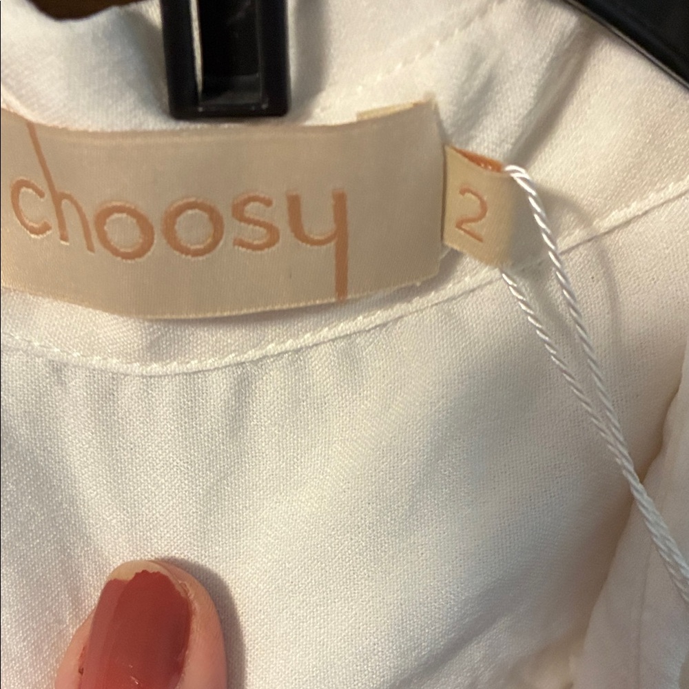 Choosy St. Crosby White Long Sleeve Button-Up shirt dress mini Kim Kardashian - Picture 8 of 12
